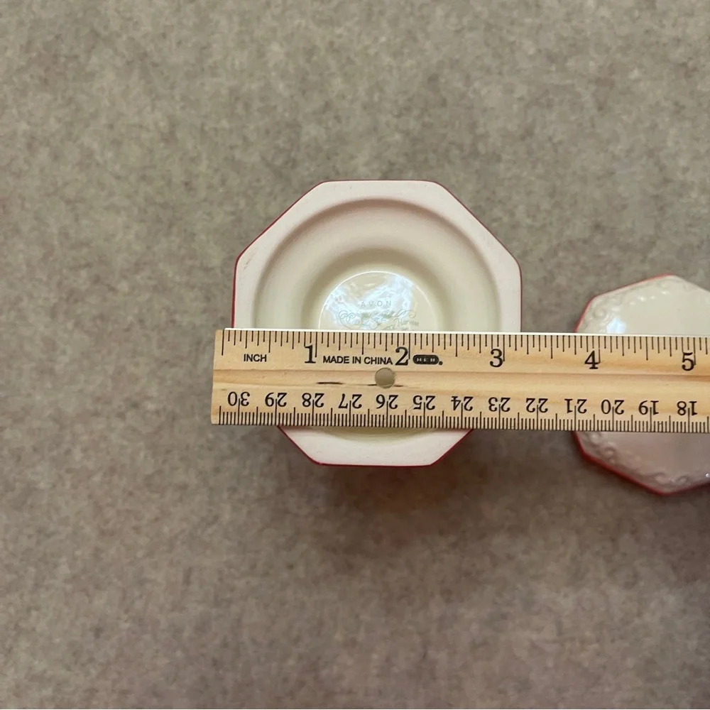 Vintage MCM Avon Sweet Country Harvest Ceramic Fruit Cream Sugar Containers